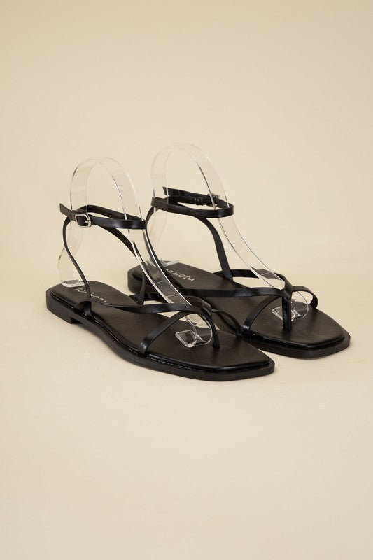 ELIO-1 Flat Sandals by Top Guy Footwear | Fleurcouture