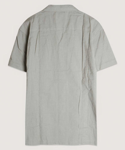 Embroidered Panels Camp Shirt by Fleurcouture | Fleurcouture