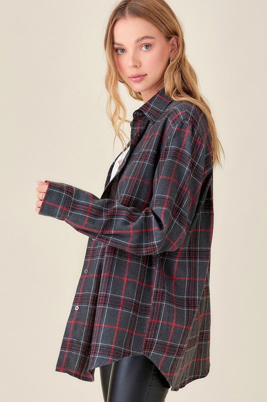 Encore Plaid Shirt by La Miel | Fleurcouture