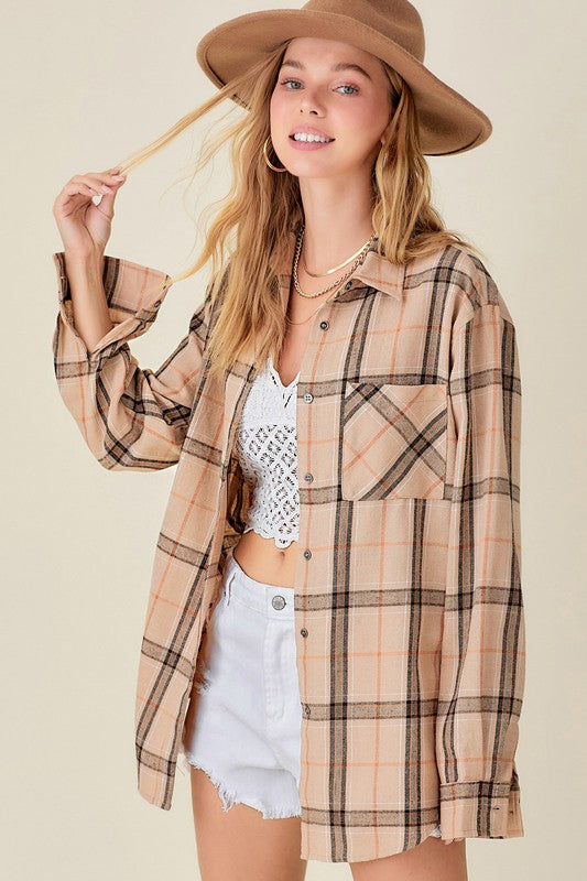 Encore Plaid Shirt by La Miel | Fleurcouture