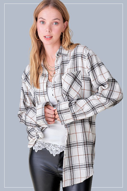 Encore Plaid Shirt by La Miel | Fleurcouture