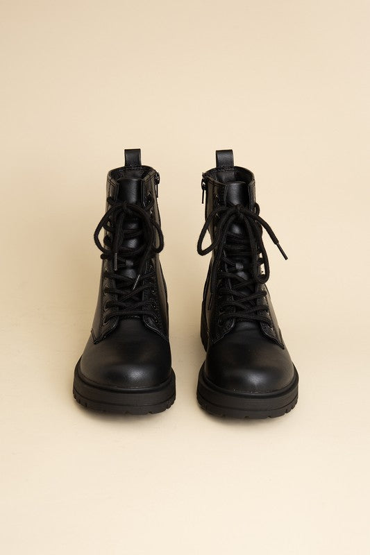 Epsom Lace-Up Boots BLACK by Fortune Dynamic | Fleurcouture