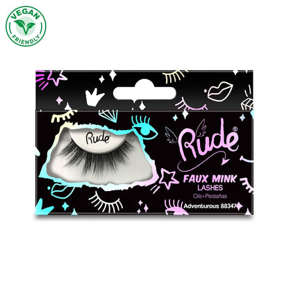 Essential Faux Mink 3D Lashes Adventurous False Eyelashes by Rude Cosmetics | Fleurcouture