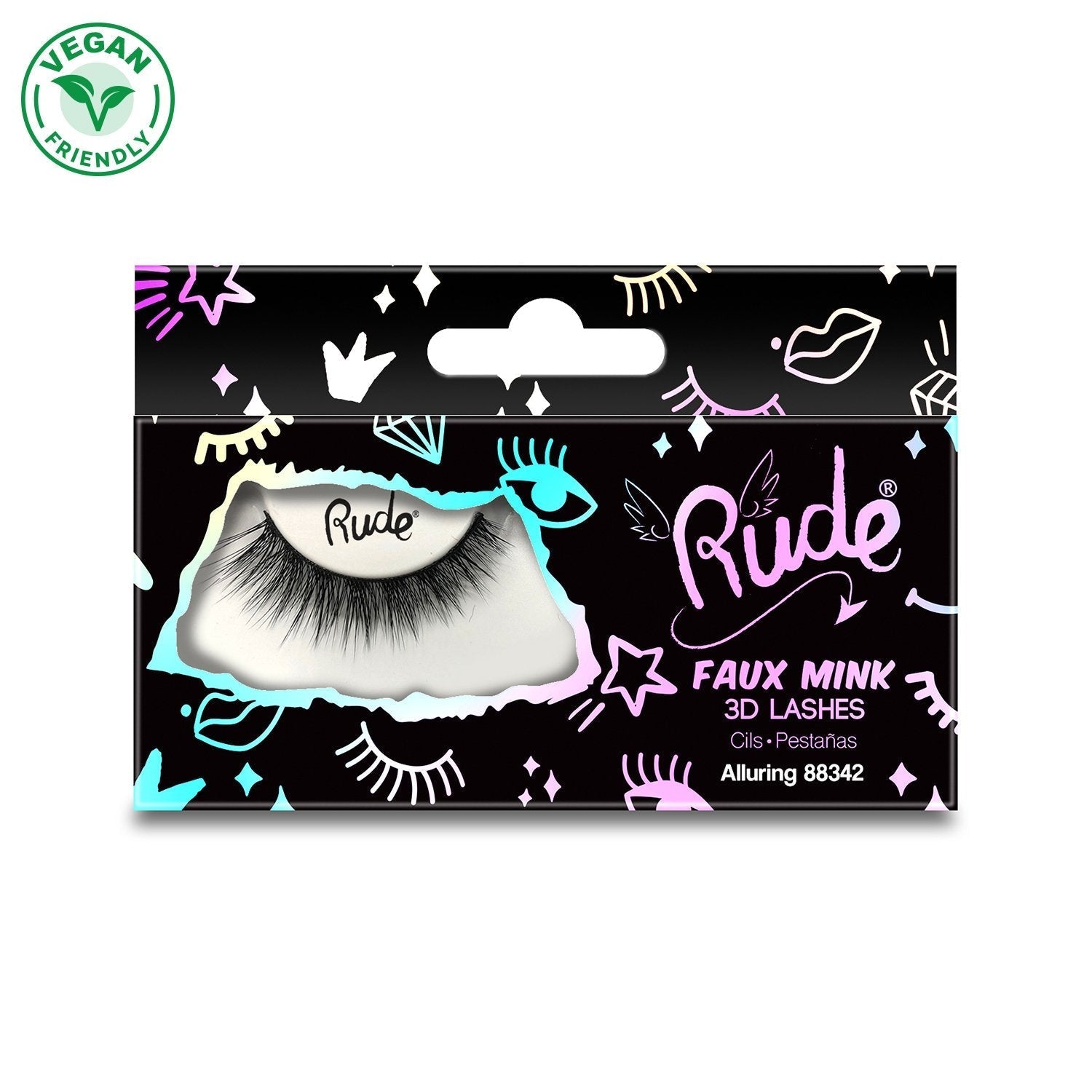 Essential Faux Mink 3D Lashes Alluring False Eyelashes by Rude Cosmetics | Fleurcouture