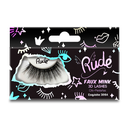 Essential Faux Mink 3D Lashes Exquisite False Eyelashes by Rude Cosmetics | Fleurcouture