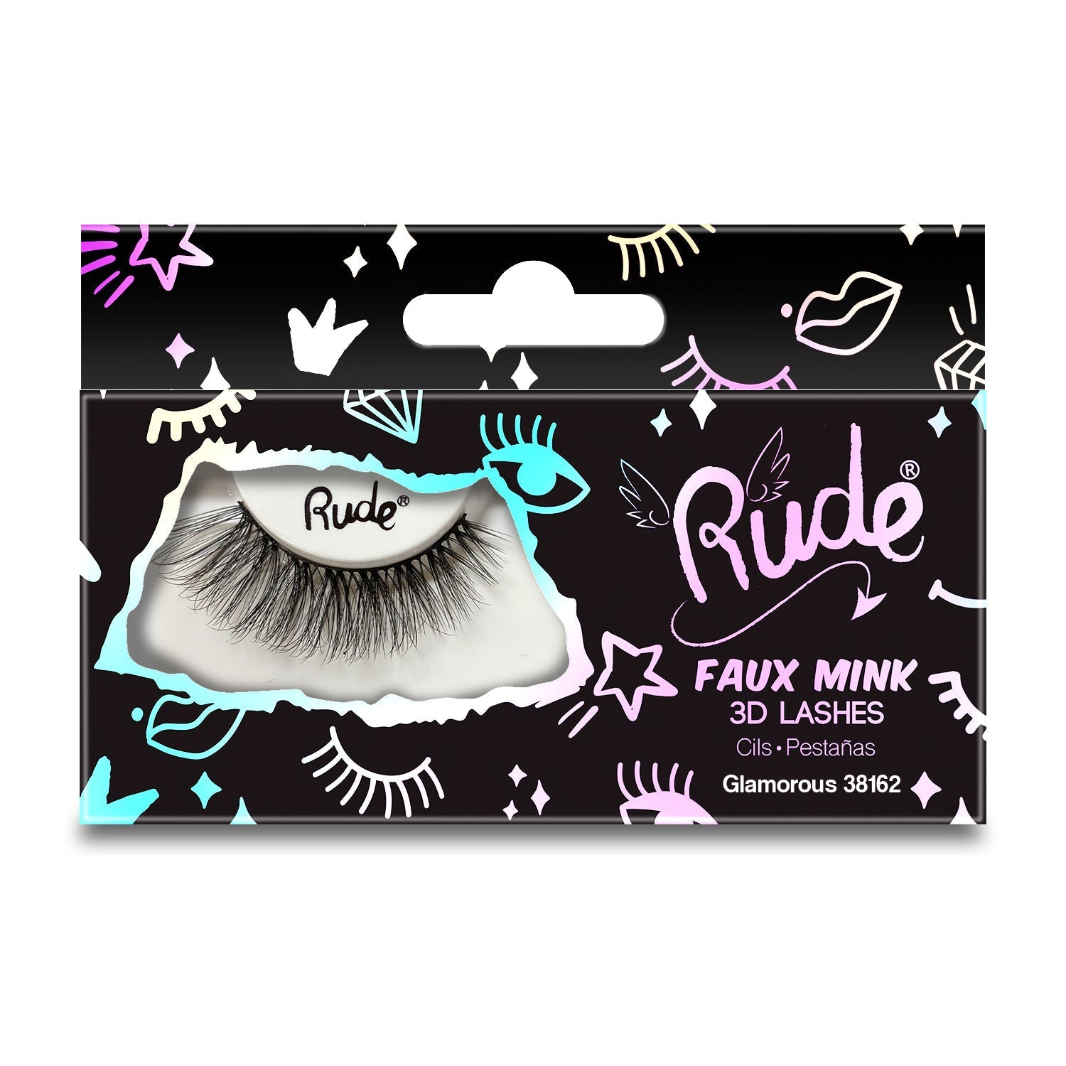 Essential Faux Mink 3D Lashes Glamorous False Eyelashes by Rude Cosmetics | Fleurcouture