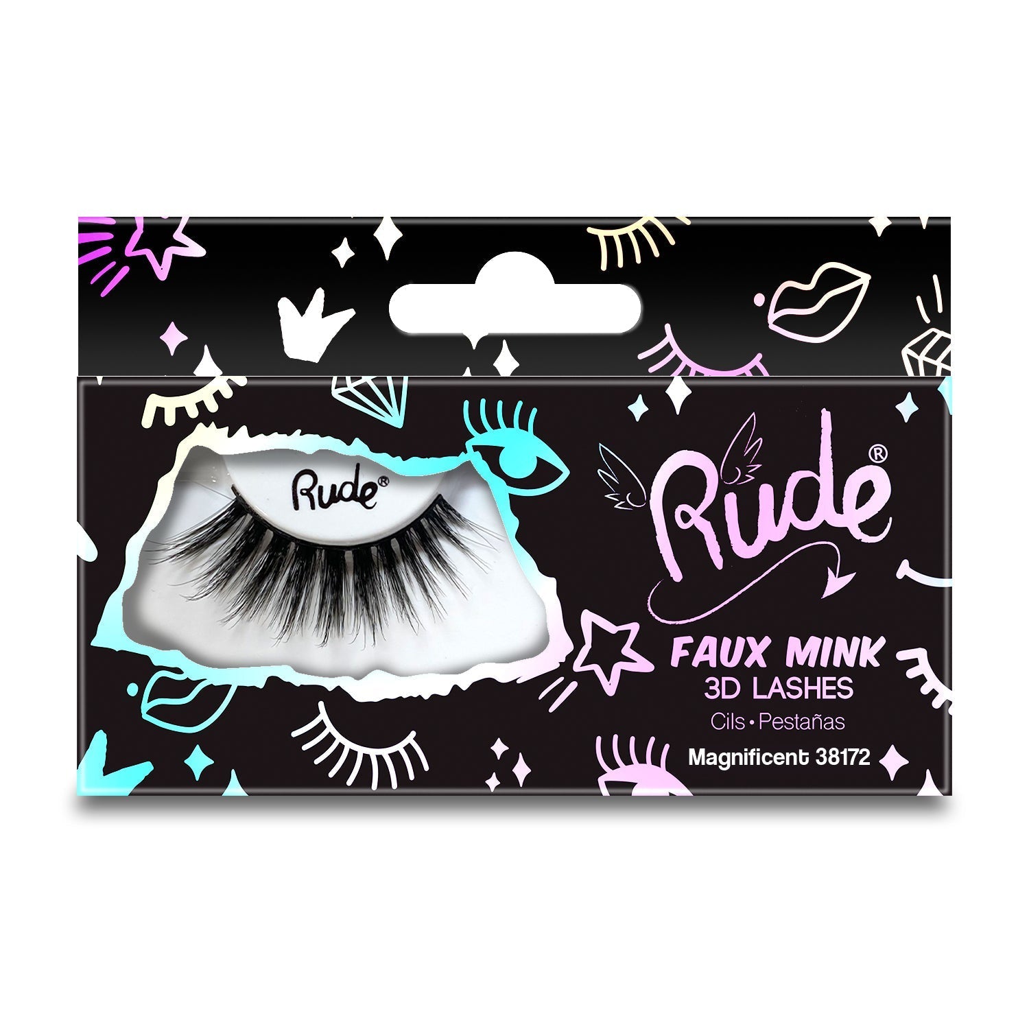 Essential Faux Mink 3D Lashes Magnificent False Eyelashes by Rude Cosmetics | Fleurcouture