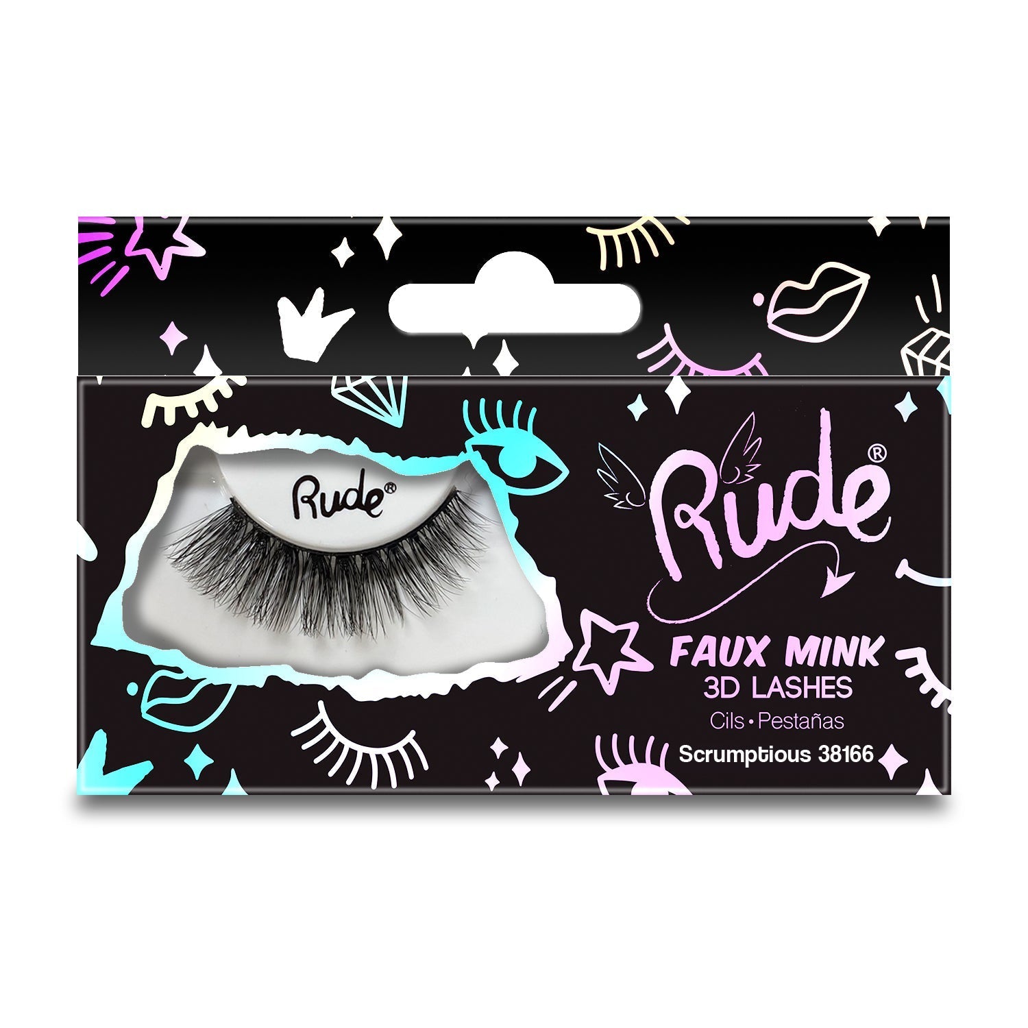 Essential Faux Mink 3D Lashes Scrumptious False Eyelashes by Rude Cosmetics | Fleurcouture