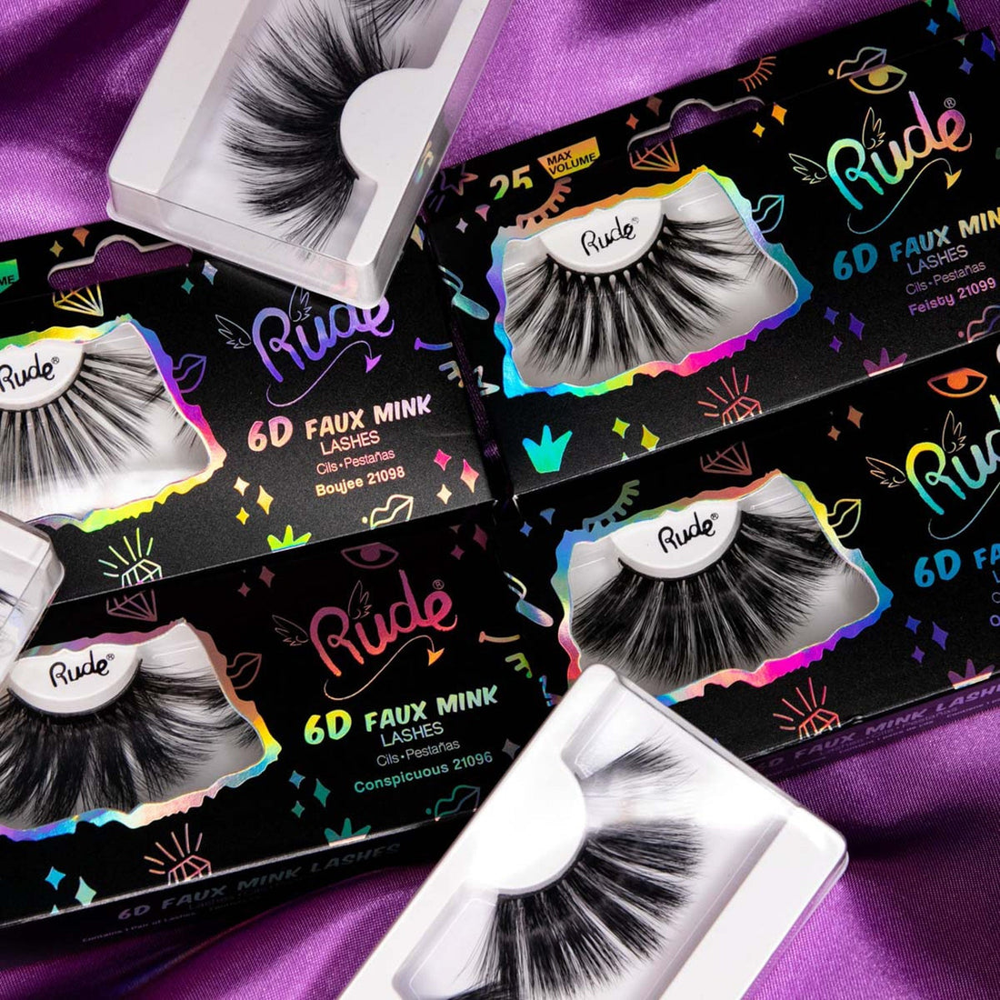 Essential Faux Mink 6D Lashes False Eyelashes by Rude Cosmetics | Fleurcouture