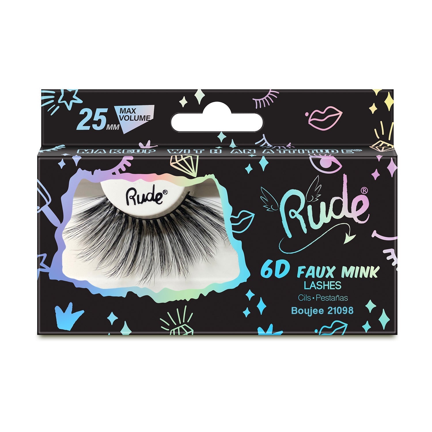 Essential Faux Mink 6D Lashes False Eyelashes by Rude Cosmetics | Fleurcouture