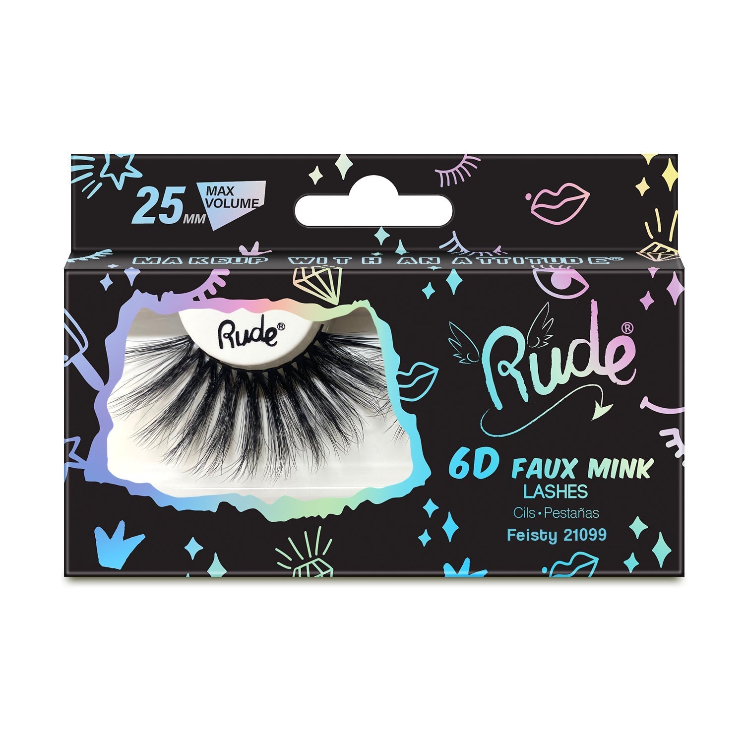 Essential Faux Mink 6D Lashes False Eyelashes by Rude Cosmetics | Fleurcouture