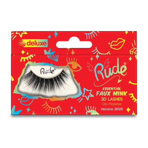 Essential Faux Mink Deluxe 3D Lashes False Eyelashes by Rude Cosmetics | Fleurcouture