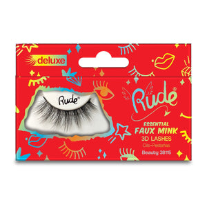 Essential Faux Mink Deluxe 3D Lashes False Eyelashes by Rude Cosmetics | Fleurcouture