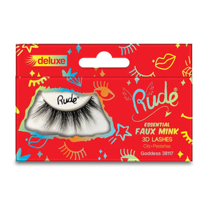 Essential Faux Mink Deluxe 3D Lashes False Eyelashes by Rude Cosmetics | Fleurcouture
