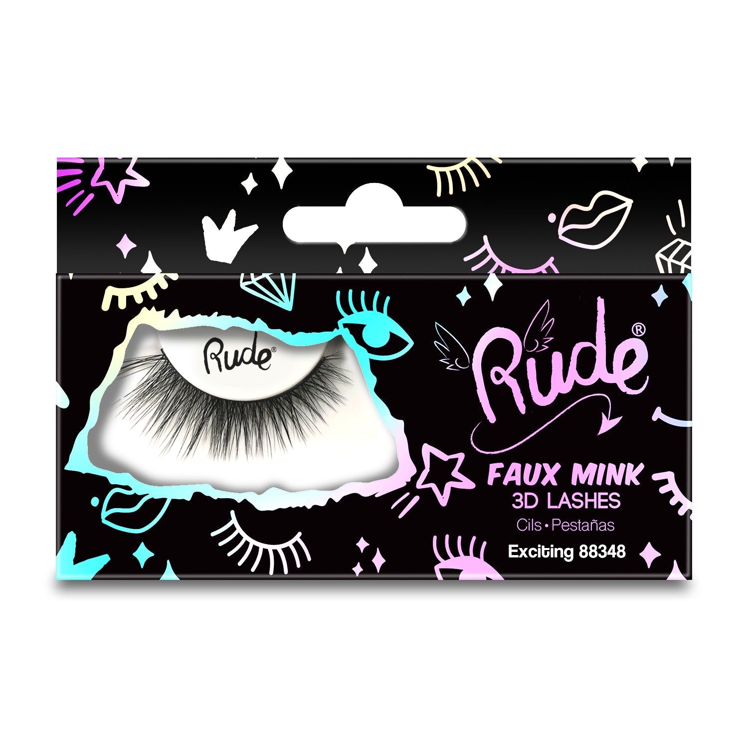 Essential Faux Mink Lashes Tabletop Display Set A, 102 pcs Wholesale Set by Rude Cosmetics | Fleurcouture