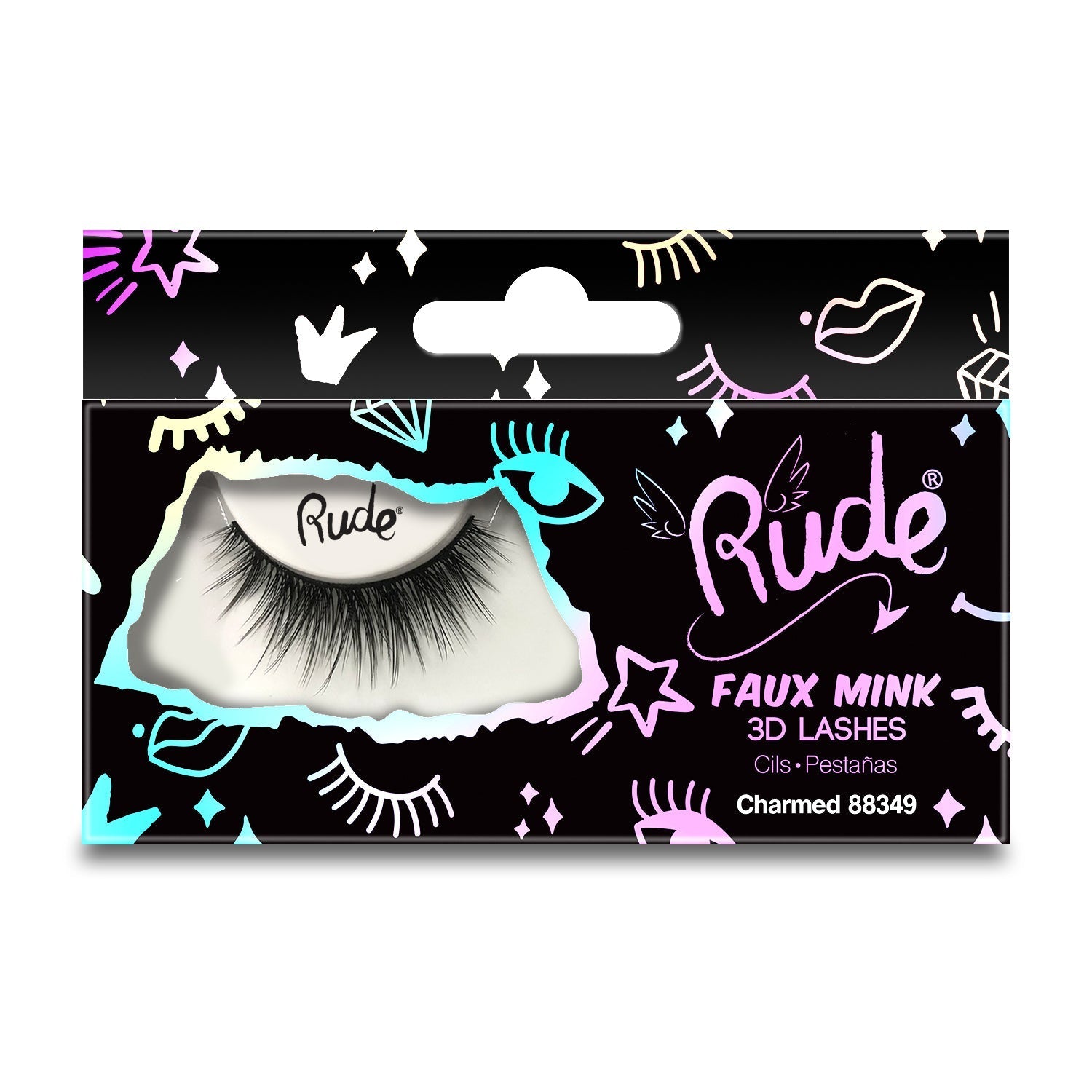 Essential Faux Mink Lashes Tabletop Display Set A, 102 pcs Wholesale Set by Rude Cosmetics | Fleurcouture