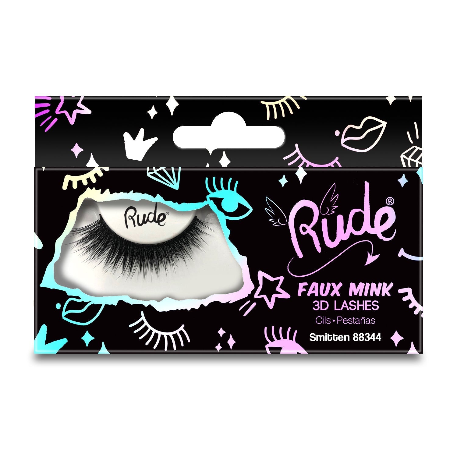 Essential Faux Mink Lashes Tabletop Display Set A, 102 pcs Wholesale Set by Rude Cosmetics | Fleurcouture