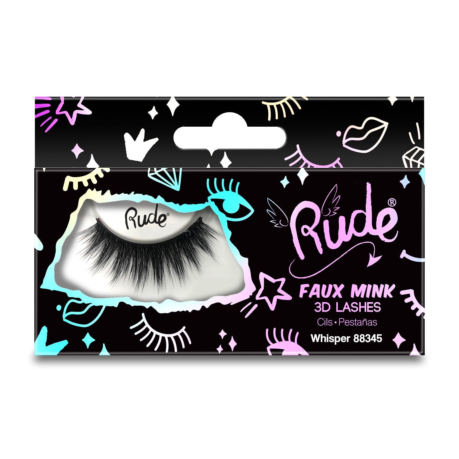 Essential Faux Mink Lashes Tabletop Display Set A, 102 pcs Wholesale Set by Rude Cosmetics | Fleurcouture