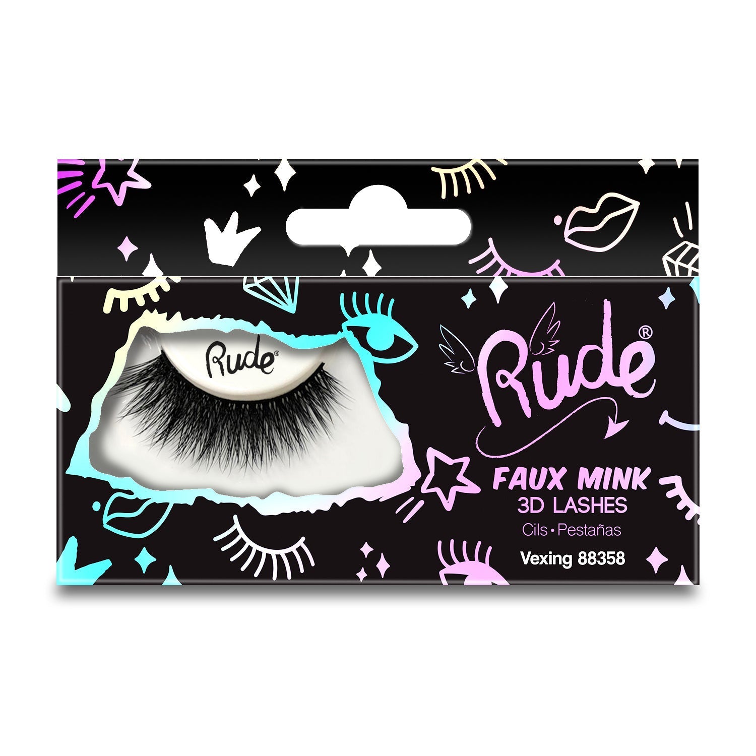 Essential Faux Mink Lashes Tabletop Display Set C, 108 pcs Wholesale Set by Rude Cosmetics | Fleurcouture