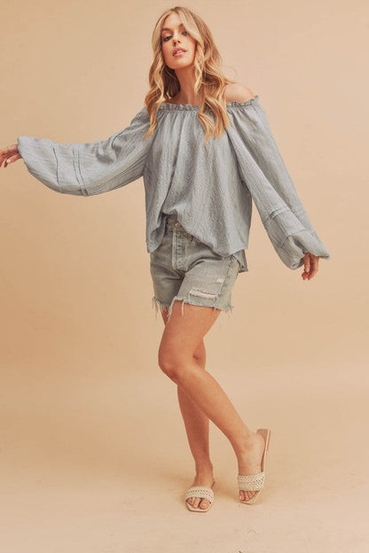 Evie Top BLUE M by Aemi + Co | Fleurcouture