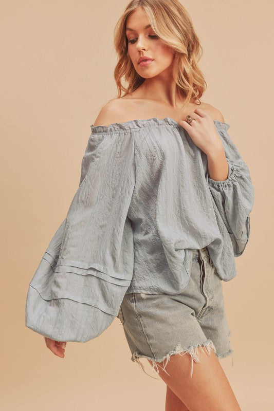 Evie Top BLUE M by Aemi + Co | Fleurcouture