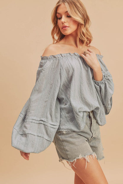 Evie Top BLUE M by Aemi + Co | Fleurcouture
