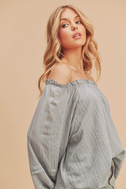Evie Top BLUE M by Aemi + Co | Fleurcouture