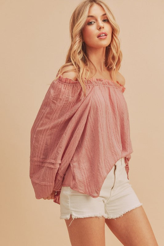 Evie Top BLUE M by Aemi + Co | Fleurcouture