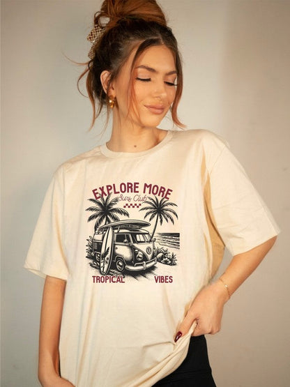 Explore More Tropical Vibes Graphic Tee by Ocean and 7th | Fleurcouture