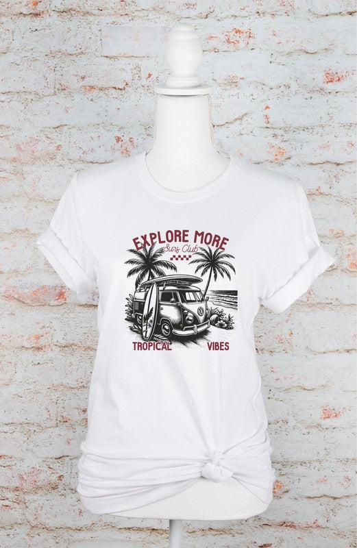 Explore More Tropical Vibes Graphic Tee by Ocean and 7th | Fleurcouture