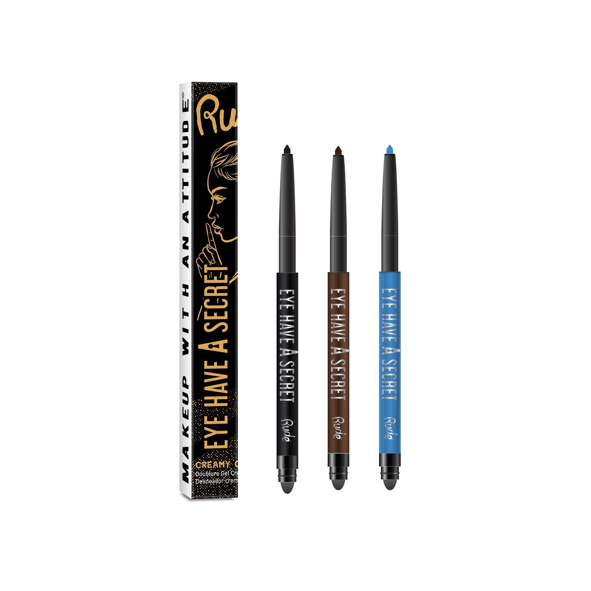 Eye Have A Secret Creamy Gel Liner Eyeliner by Rude Cosmetics | Fleurcouture
