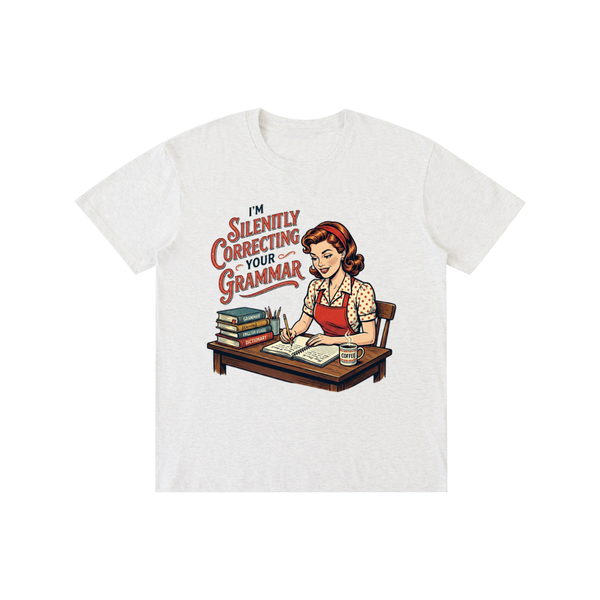 Imsilentlycorrectingyourgrammar,retro,funny,1950s,sarcastic,tee,tshirt