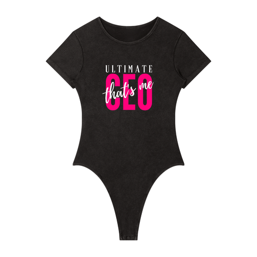 Women's Mineral Wash Crewneck Bodysuit
