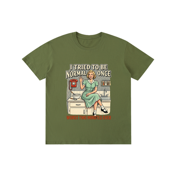 Itriedtobenormalonce,retro,1950s,funny,sarcastic,tee,tshirt