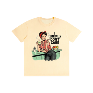 Iliterallydontcare,funny,sarcastic,retro,1950s,tee,tshirt