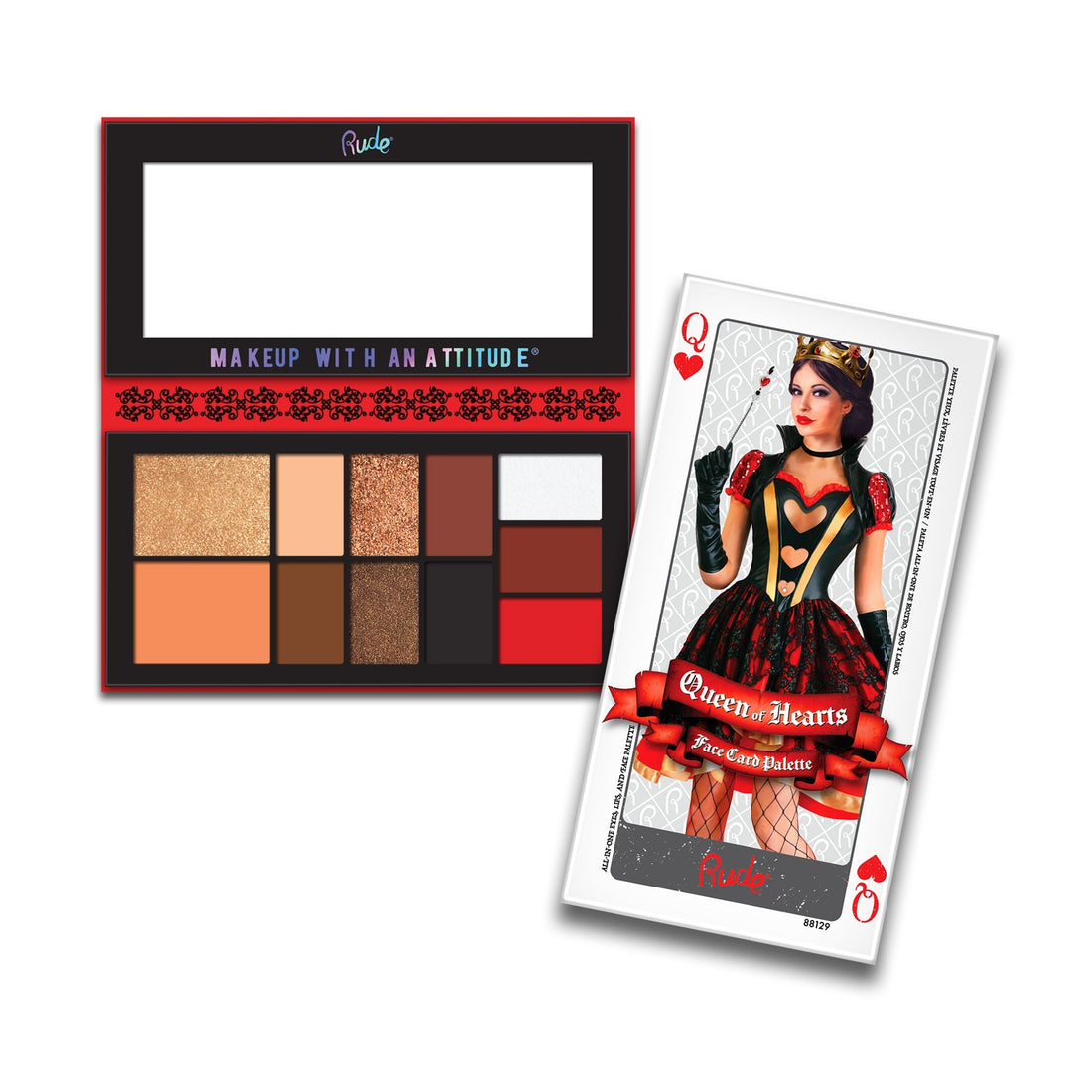 Face Card Palette - Queen of Hearts Face Palettes by Rude Cosmetics | Fleurcouture