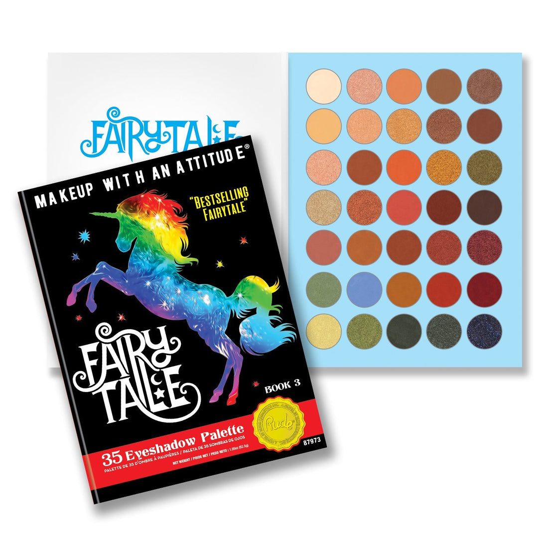 Fairy Tale Eyeshadow Palette Display Set, 12pcs Wholesale Set by Rude Cosmetics | Fleurcouture