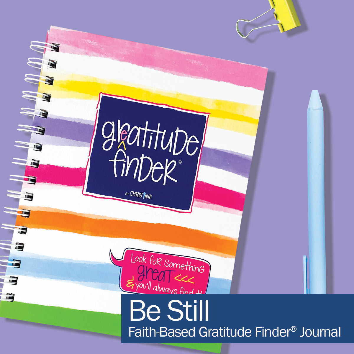 Faith-Based Gratitude Finder® Journals by Christina Be Still Gratitude by Denise Albright® | Fleurcouture