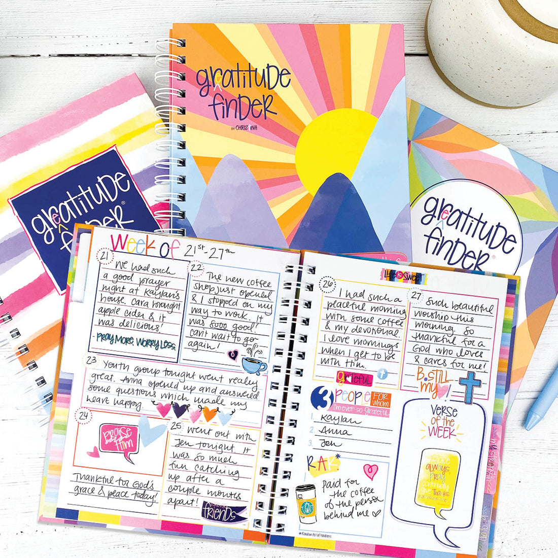 Faith-Based Gratitude Finder® Journals by Christina Gratitude by Denise Albright® | Fleurcouture