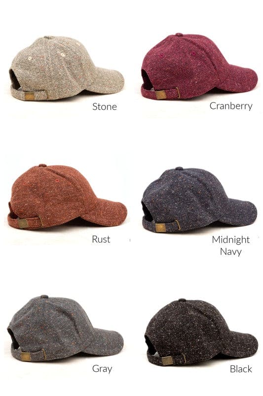 Fall Tweed Ball Cap OneSize by Aili&