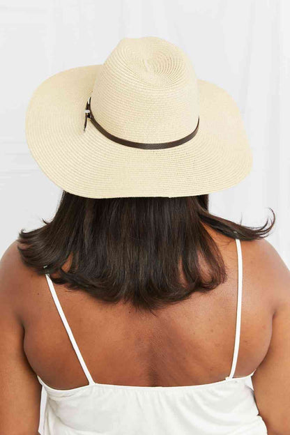 Fame Boho Summer Straw Fedora Hat Ivory One Size by Trendsi | Fleurcouture