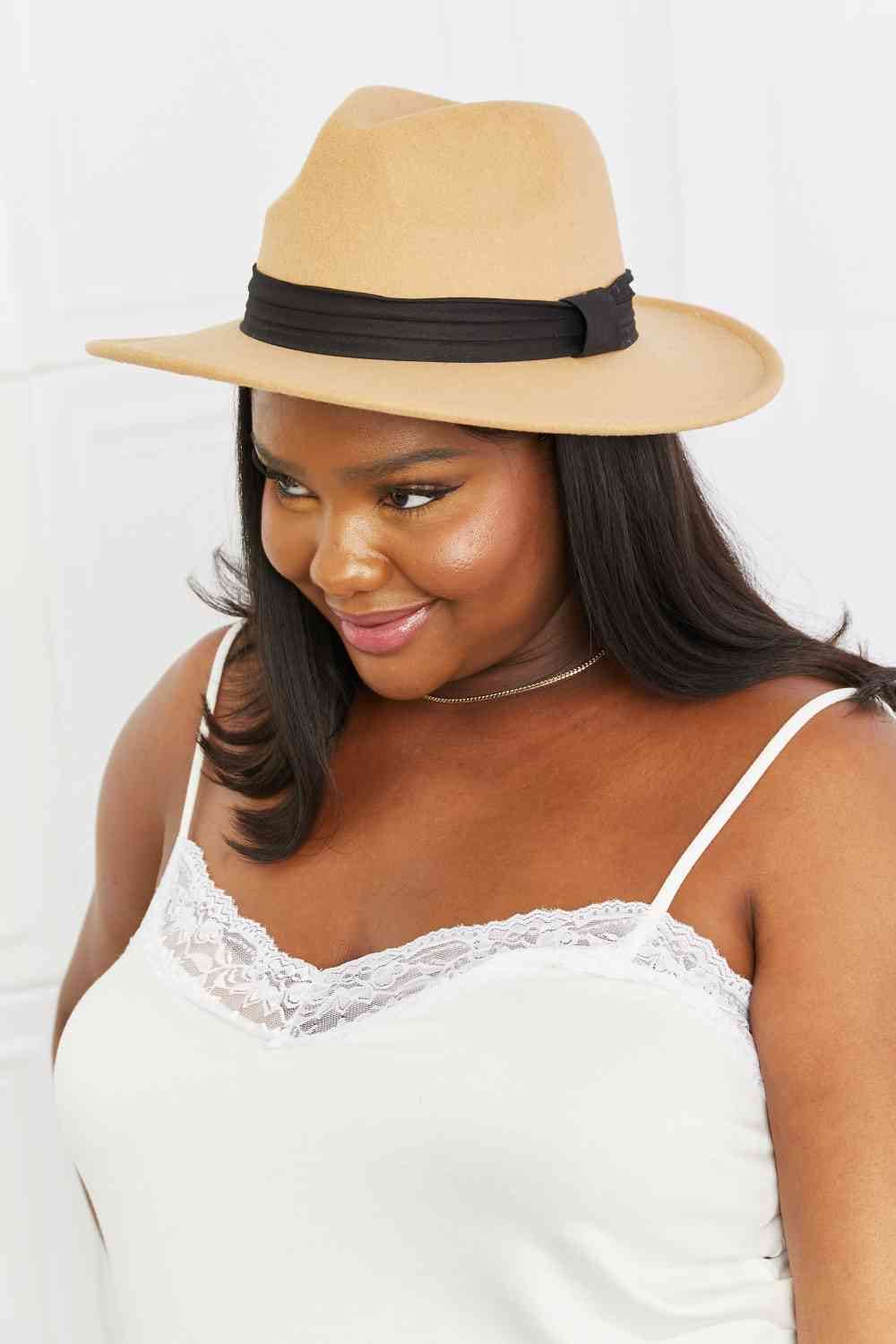 Fame You Got It Fedora Hat Tan One Size by Trendsi | Fleurcouture