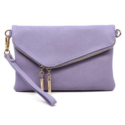 Fashion Envelope Foldover Clutch LAVENDER one by Fashion World | Fleurcouture