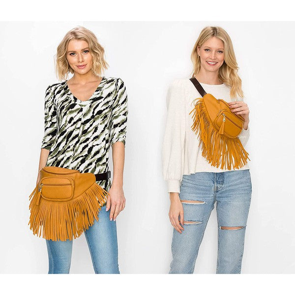 Fashion Fringe Tassel Fanny Pack Waist Bag one by Fashion World | Fleurcouture