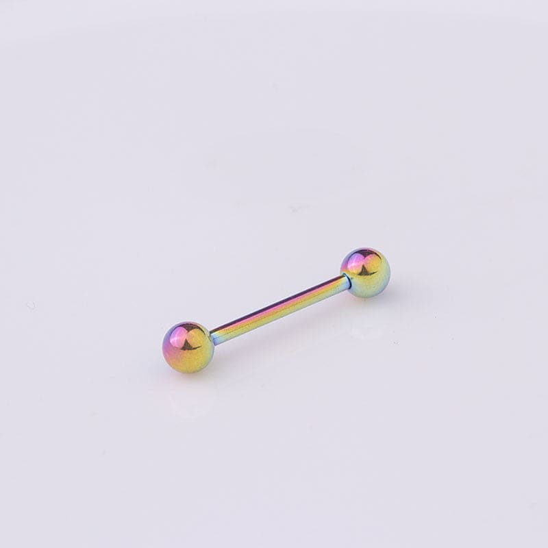 fashion geometric stainless steel plating no inlaid tongue nail Colorful 1.6*19 * 6/6mm by Fleurcouture | Fleurcouture