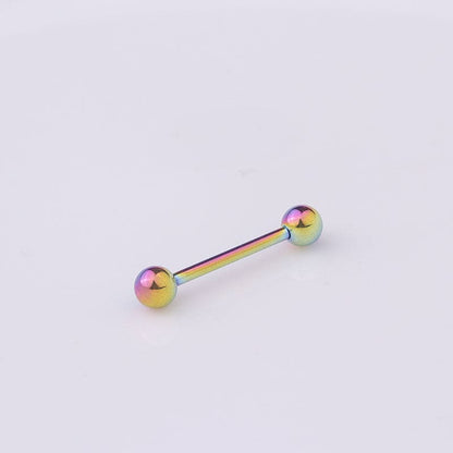 fashion geometric stainless steel plating no inlaid tongue nail Colorful 1.6*19 * 6/6mm by Fleurcouture | Fleurcouture