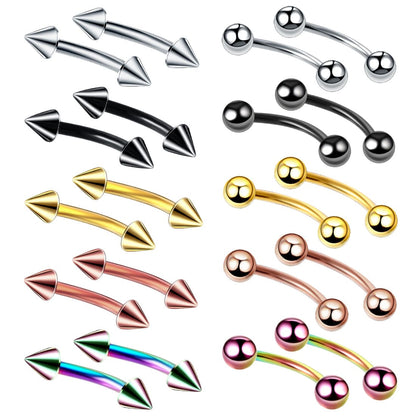 fashion geometric stainless steel polishing eyebrow nails by Fleurcouture | Fleurcouture