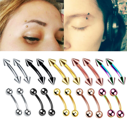 fashion geometric stainless steel polishing eyebrow nails by Fleurcouture | Fleurcouture