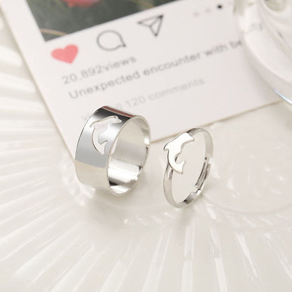 fashion heart alloy plating no inlaid couple No. 8 by Fleurcouture | Fleurcouture