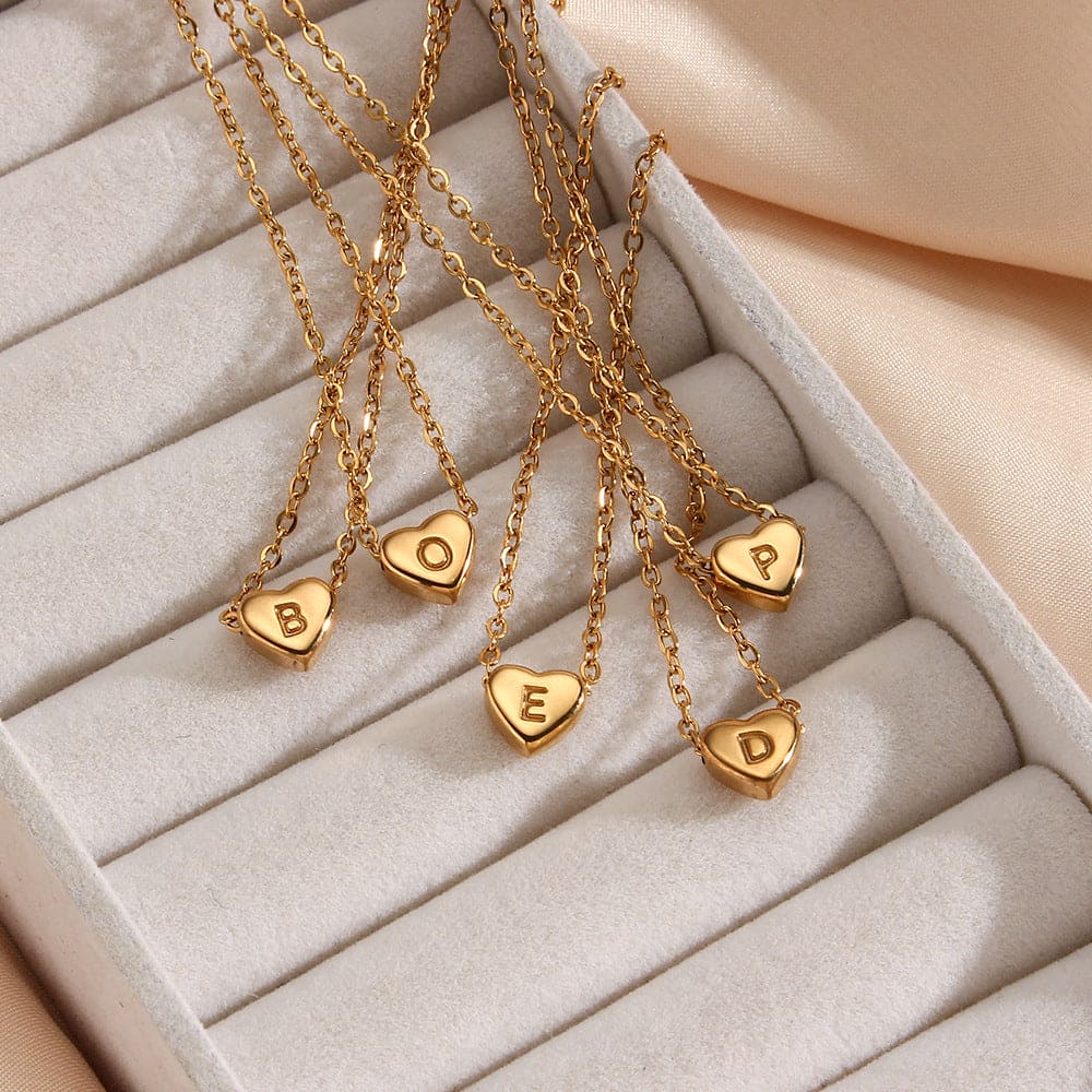 fashion heart stainless steel plating gold plated necklace by Fleurcouture | Fleurcouture